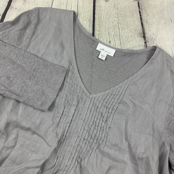 J Jill Love Linen Women's Sz Small 100% Linen Grey - Picture 1 of 9